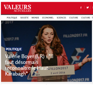 Valérie Boyer plaide pour la reconnaissance pleine et entière de la République du Haut-Karabagh