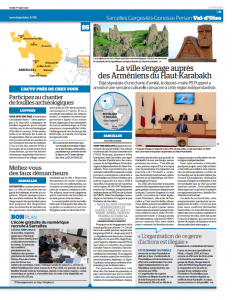 Article du Parisien du 31 juillet 2017 - Sarcelles s’engage auprès des Arméniens du Haut-Karabagh
